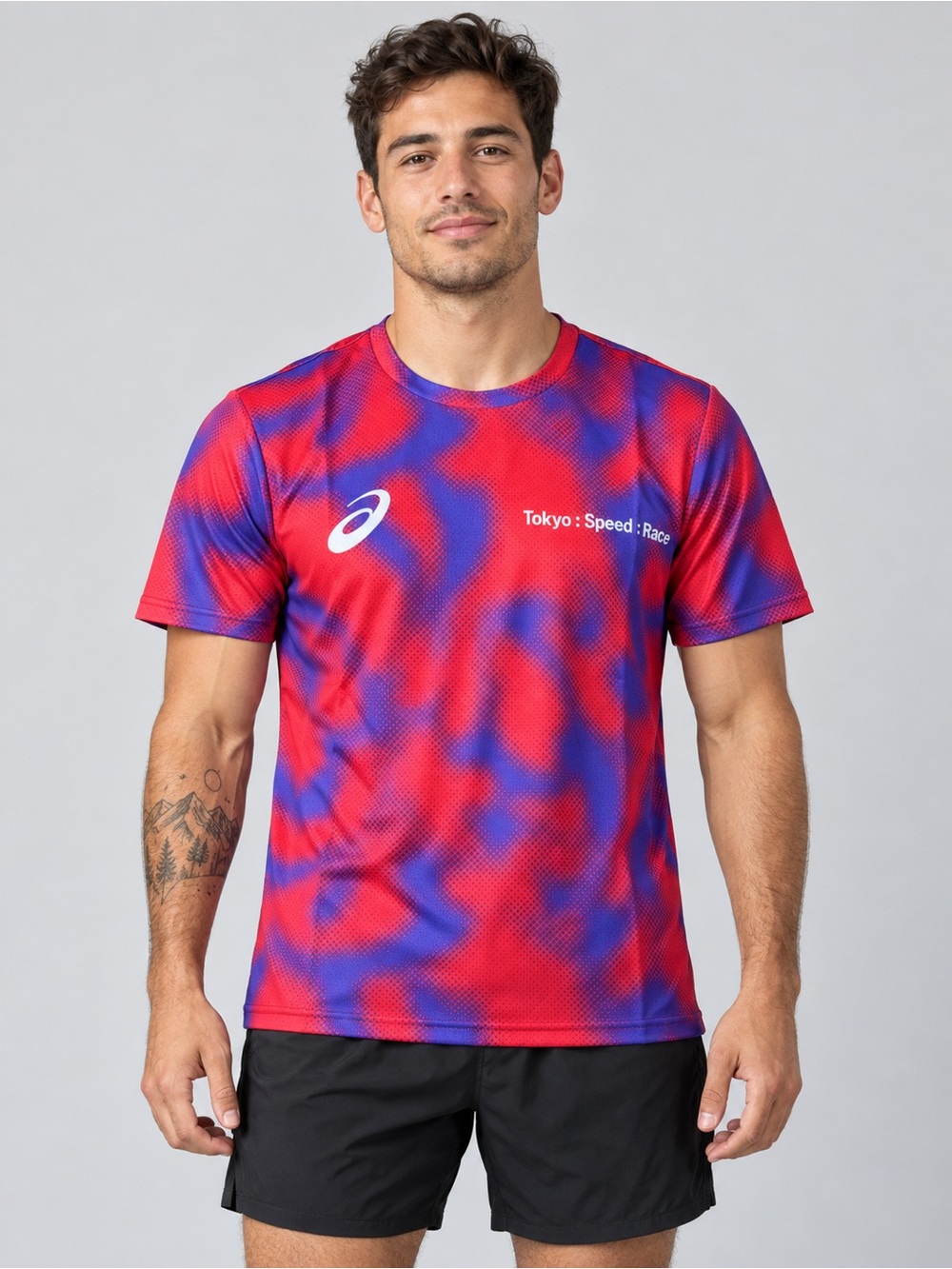 ASICS Tokyo Speed Race Running Shirt Men’s Medium Red Purple NWT